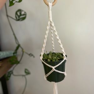Handmade macrame plant hanger, 16”